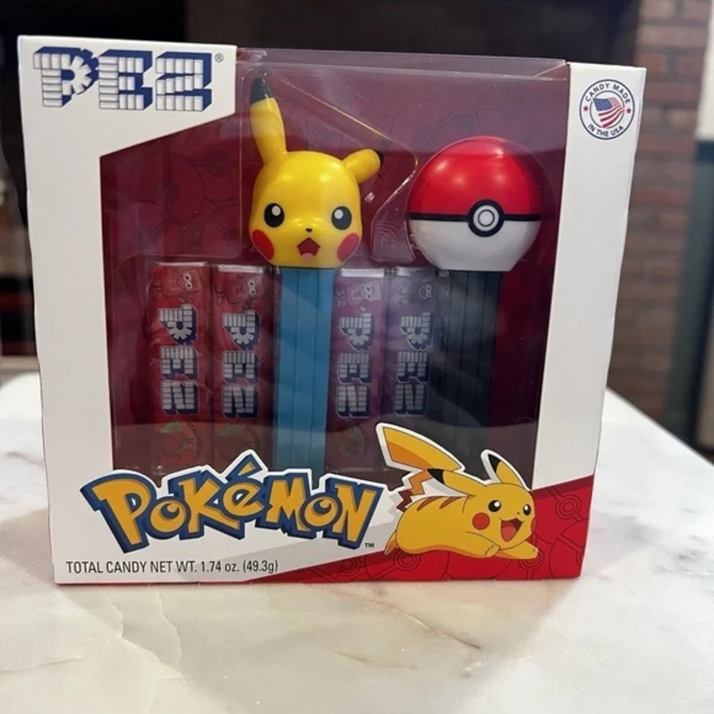 Pokemon Pikachu + Poke Ball 2 Pack Pez Dispenser & Candy Gift Set New Sealed Box
